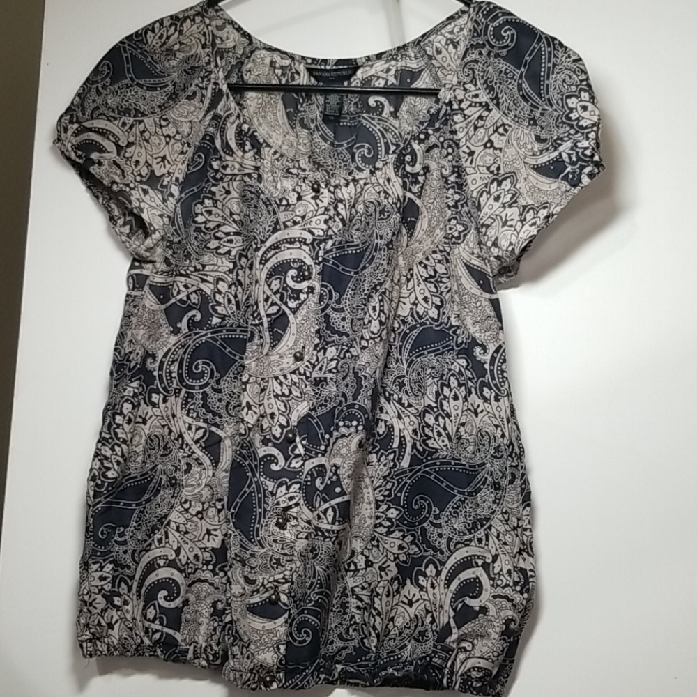 Banana Republic Detail Blouse Silk Blend